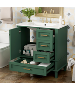 Modern Bathroom Cabinet With Sink,  Soft Closing Door And 3 Drawers, Sol... - $699.99