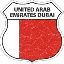 United Arab Emirates Dubai Highway Shield Novelty Metal Magnet HSM-442 - £11.95 GBP