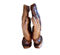 Pair of Carved Standing Wooden Hands - £14.81 GBP