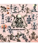Watercolor Skeleton Clipart: Halloween PNG Illustrations (Digital Download) - $32.10 MXN