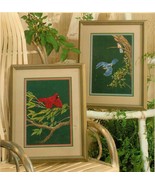 Cross Stitch Color Charts Blue Jay Cardinal Flying Birds Larry Martin Pa... - £9.40 GBP
