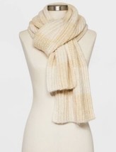 Women&#39;s Check Ribbed Scarf Off White - Universal Thread - £11.98 GBP