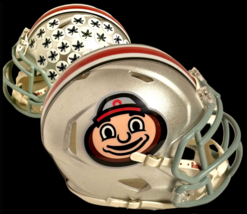 Ohio State Buckeyes Brutus Buckeye Mascot Riddell Speed Football Mini Helmet - £62.29 GBP
