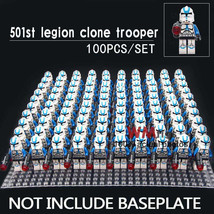 100pcs/set 501st Legion Clone Troopers Star Wars Mini Figures Building Toys - £110.16 GBP