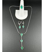 Natural Emerald 5.76ct Ring, 2.89ctw Necklace, 1.66ctw Earrings $43K Tot... - $25,000.00