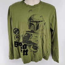 Disney Star Wars Boba Fett Long Sleeve T-shirt Size M Green - $16.79