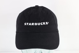 Vtg Starbucks Faded Spell Out Employee Issued Cotton Hat Cap Black Adjustable - £19.31 GBP