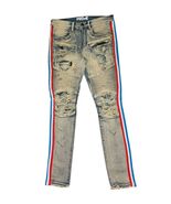 Preme Russell Devotion Moto Side Stripe Skinny Stretch Jeans 30x31 Distr... - $630.01 MXN