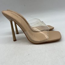 PrettyLittleThing Womens Tan Clear Stiletto Slip On Slide Sandals Size 5 - $49.49