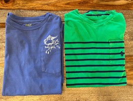 A Lot Of 2 Boy&#39;s Polo By Ralph Lauren Short Sleeve T-Shirts, Size L, 14-16 - $16.82