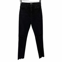 BDG Urban Outfitters black high rise skinny grazer ripped jeans 24 or 00 MSRP 80 - £18.32 GBP