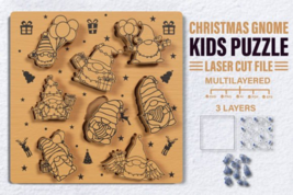 Christmas Gnome Kids Puzzle Laser Cut - £16.39 GBP