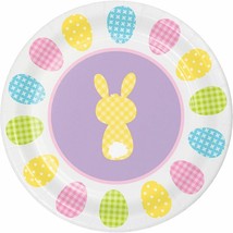 Cottontails Happy Easter Bunny 8 Ct 7&quot; Dessert Cake Paper Plates Peeps - £3.09 GBP