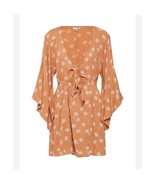 Amuse Society Womens Clementina Dress Gold Daisy Cottagecore Bohemian Sz M - $27.45