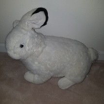 Fine Toy White Bunny Rabbit Plush Realistic 19&quot; Long Stuffed Animal Toy Easter - £46.50 GBP