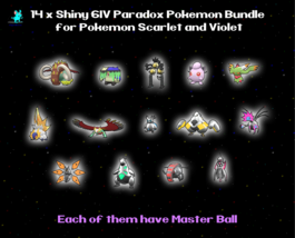 14 or 7✨ Shiny 6IV ✨ Past Future Paradox Pokemon Master Balls for Scarlet Violet - £4.78 GBP+