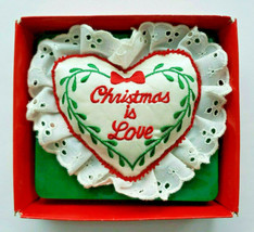 Russ Satin Sentiments Christmas Ornament Christmas Is Love U82 - $24.99