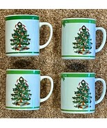 VINTAGE SET of 4 CHRISTMAS MUGS Georges Briard Yule Tide Tree *EUC* - $27.58 CAD