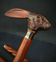 Bastoni da passeggio in legno vittoriano, manico con testa di coniglio,... - £30.50 GBP