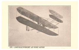 Orville Wright at Fort Myer 1950s Postcard of Old Photo Airplane Postcard - £7.61 GBP