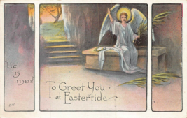 To Greet You At EASTERTIDE-HE Is RISEN-1921 Postcard - £6.13 GBP