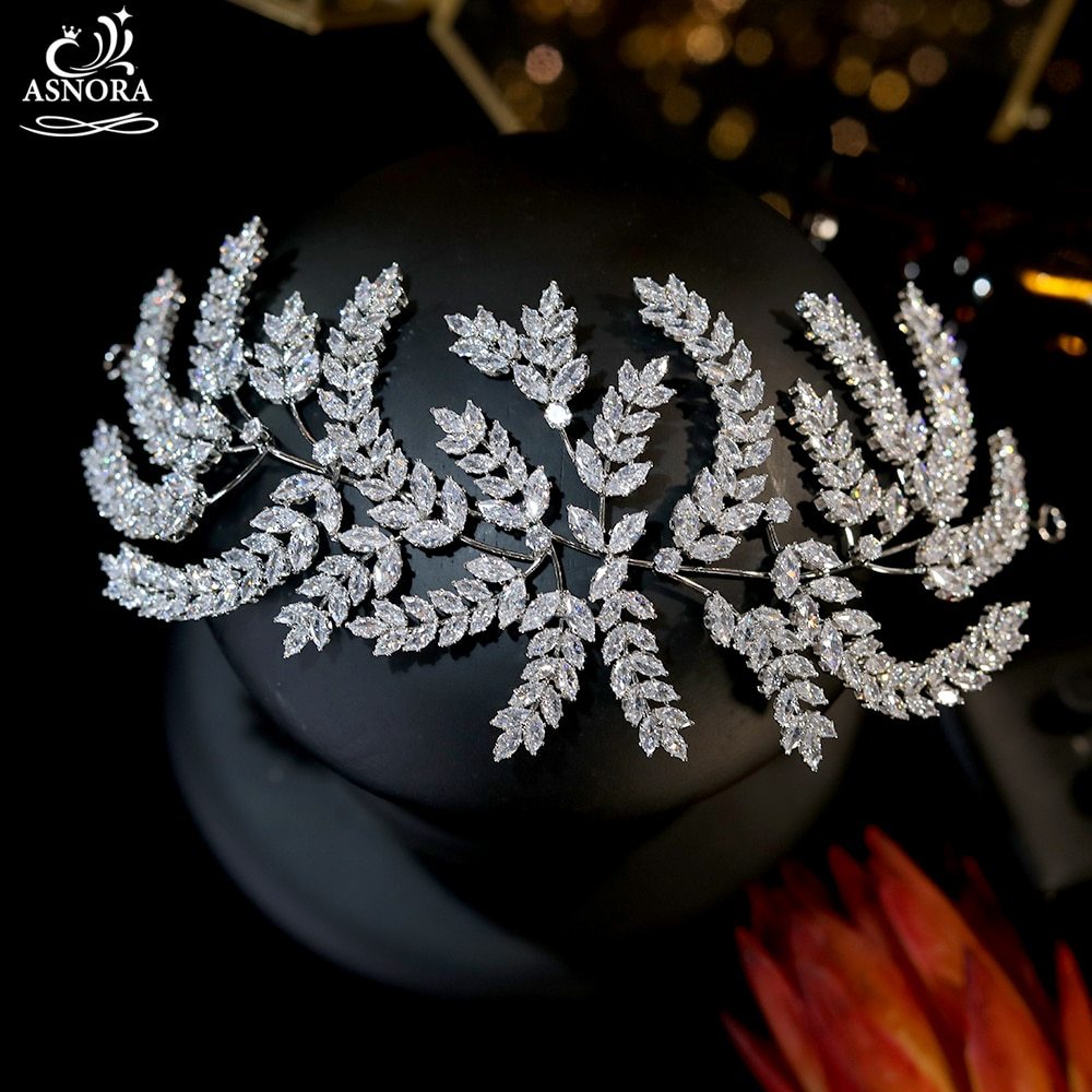 Primary image for Wedding Hair Accessories Vintage Bridal Tiara and Crown ,ASNORA Exaggerated CZ H