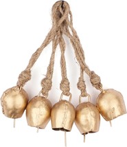 Vintage Gold Christmas Bells -Craft &amp; Decor, 1.75&quot; Small Jingle Bells 5B... - $17.81