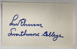 Lew Elverson (d. 1997) Signed Autographed 3x5 Index Card - Football - £11.76 GBP