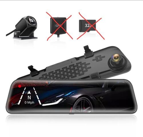 WOLFBOX G840S 4K Mirror Dash Cam Rear View Mirror Dash Cam Front and Rear - $89.10