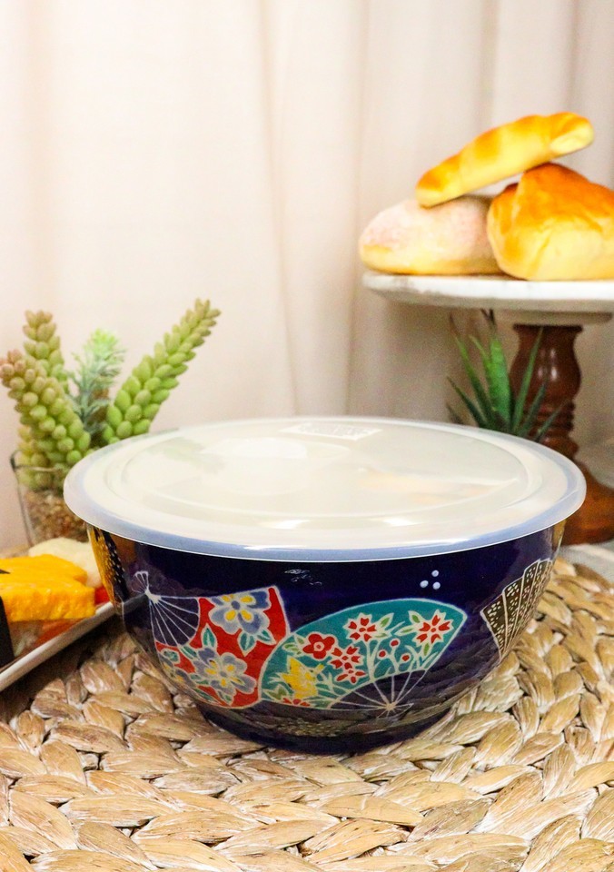 Ebros Set of 2 Ceramic Colorful Oriental Fans Portion Meal Bowls 3 Cups ... - $32.99