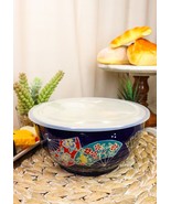 Ebros Set of 2 Ceramic Colorful Oriental Fans Portion Meal Bowls 3 Cups ... - $44.81 CAD