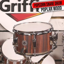 GRIFFIN Firecracker Snare Drum | Acoustic Popcorn 10&quot; x 6&quot; Poplar Mini W... - $47.79