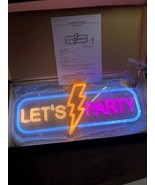 Lets Party Neon Sign, Dimmable Neon Lights Signs for Wall Decor, LED Neon - $24.74