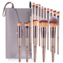 Makeup Brushes 15PCS Champagne Gold Professional Makeup Brush Set Foundation Bru - £13.07 GBP