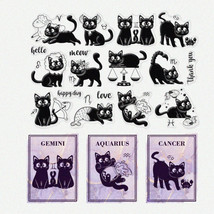 Zodiac Black Cat Silicone Clear Stamps for DIY Scrapbooking, Card Making &amp; Photo - $26.68