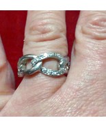 Sterling silver and rhinestone ring size 7 - $675.54 MXN