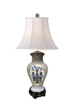 Blue and White Floral Porcelain Table Lamp 27.5&quot; - £265.66 GBP