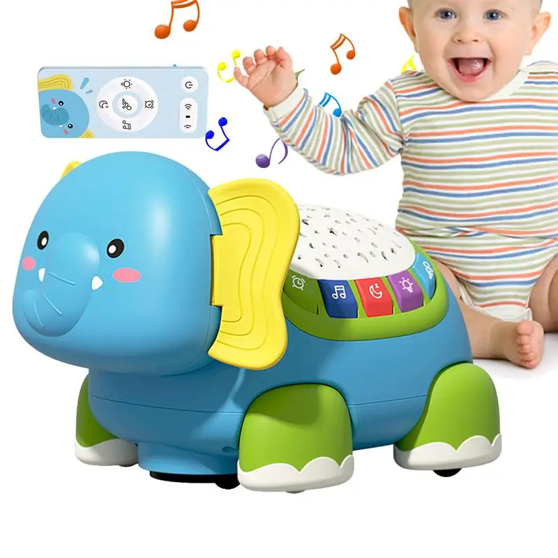 Crawling Elephant Toy Lighted Educational Walking Sensory ABS Elephant Toy With - £23.85 GBP+