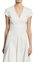 Elie Tahari Maia Dress Lace-Trim Size- 8 Fresh Pearl - £94.14 GBP
