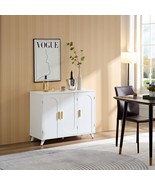 Ivory White Sideboard Buffet: 3 Doors, Removable Shelves - $3,638.72 MXN