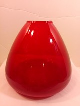 Vintage Red Glass Vase &quot;Ruby&quot; Series designed by Per Lutken for Holmegaa... - £157.48 GBP