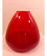 Vintage Red Glass Vase &quot;Ruby&quot; Series designed by Per Lutken for Holmegaa... - £155.65 GBP