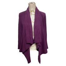 Cashmere Lord &amp; Taylor purple waterfall shawl cardigan Size Large Petite L - £35.69 GBP