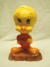 Old Vintage Animation Art Chalkware Tweety Bird Coin Bank Figurine 12-3/4 Mexico - £59.52 GBP