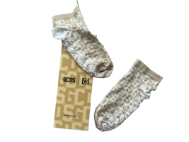 Wolford x GCDS 48071 Monogram Ankle Stretch Woven Socks Sand ( M ) - £39.64 GBP