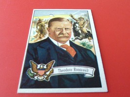 1956 Topps U.S. Presidents # 28 Theodore Roosevelt Some Back Gum !! - £35.40 GBP