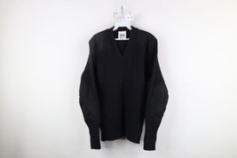 Vintage 90s Streetwear Mens Large Distressed Wool Ribbed Knit Commando S... - $34.60