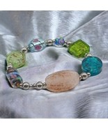 Glass beads bracelet, Venetian style - $501.23 MXN