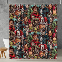 Classic Horror Characters Waterproof Polyester Shower Curtain with Hooks - $615.11 MXN+