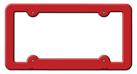 Red Solid Novelty Metal License Plate Frame LPF-008 - £14.81 GBP